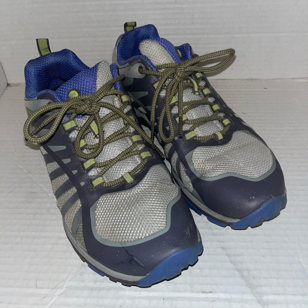 Merrell Siren Edge Hiking Shoes Womens 9.5 Grey Blue Q2 walking Run Outdoors